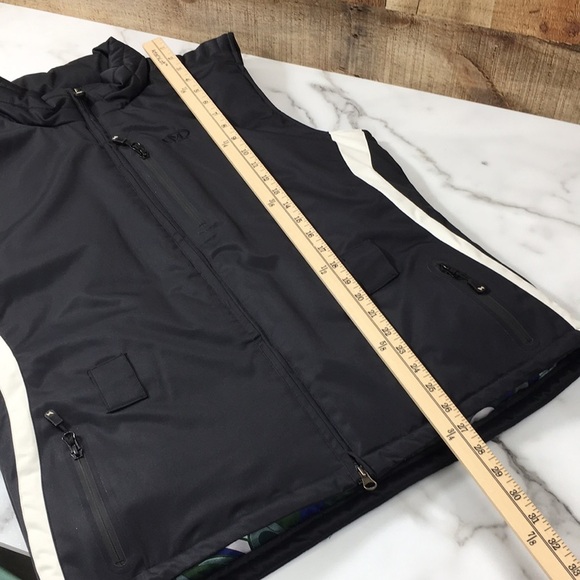 Marker Black White Ski Vest Jacket Womens 14 Zip Up Lined - Picture 12 of 13